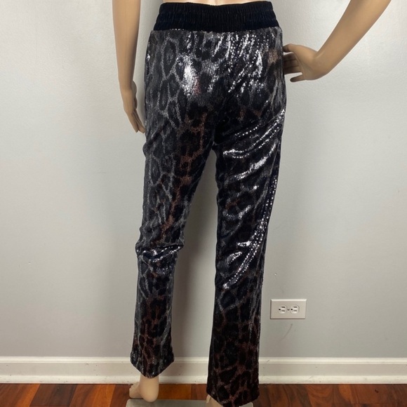 NEW RTA SEQUIN LEOPARD JOGGER PANTS - Picture 7 of 9